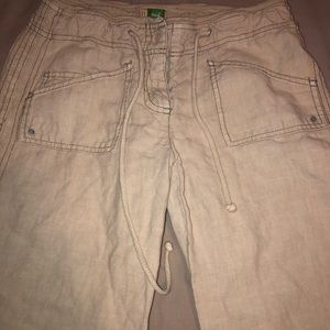 Ett taia Anthro tan linen pants - 2